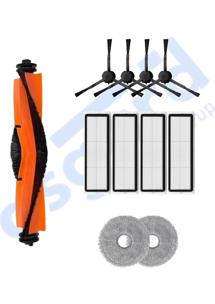 Dreame X20 MAX-X20 Pro Uyumlu 1 Ana Fırça 4 Yan Fırça 4 Filtre 2 Mop