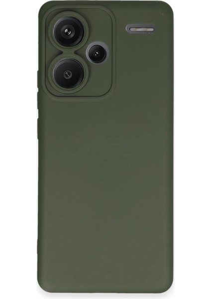Xiaomi Redmi Note 13 Pro Plus Kılıf Nano Içi Kadife Silikon - Koyu Yeşil Ynsmr