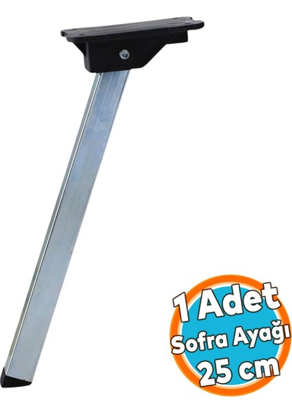 Metal Sofra Ayağı 25 cm Plastik Siyah Taban Katlanır Yer Sofrası Sini Altı Mobilya Ayak Sehpa Masa