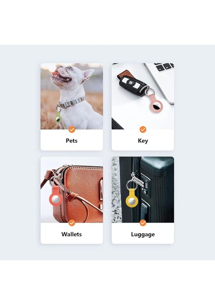 Airtag Anahtarlıklı Silikon Kılıf A010 Darbeye Dayanıklı Kaybolmaya Karşı Tam Koruma Kolay Tak Çıkar Apple Airtag ile Uyumlu Koruyucu Anahtarlık Petrol Mavi 1 Adet modelleri