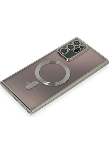 Samsung Galaxy Note 20 Ultra Kılıf Kross Magneticsafe Kapak - Gümüş Ynsmr