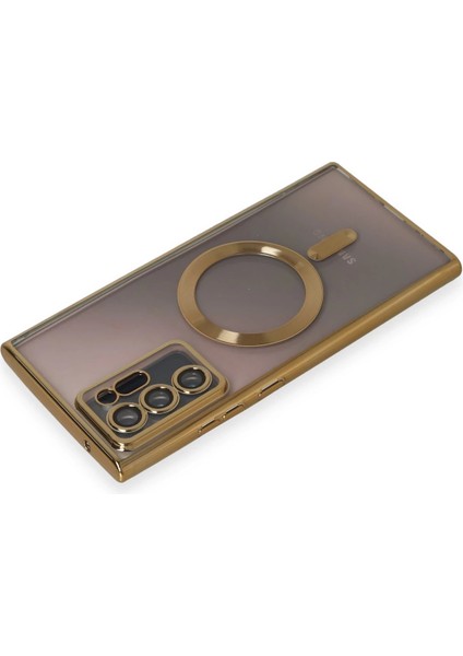 Samsung Galaxy Note 20 Ultra Kılıf Kross Magneticsafe Kapak - Gold Ynsmr