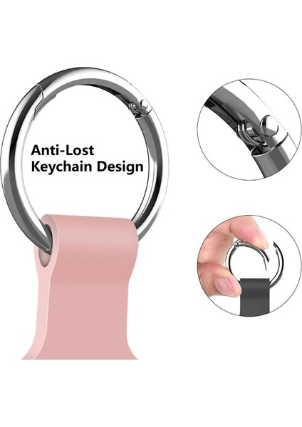 Airtag Anahtarlıklı Silikon Kılıf A010 Darbeye Dayanıklı Kaybolmaya Karşı Tam Koruma Kolay Tak Çıkar Apple Airtag ile Uyumlu Koruyucu Anahtarlık Kırmızı 1 Adet fiyatları