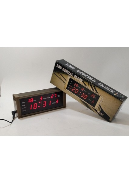 Dijital Saat, Sıcaklık Göstergeli, Alarm ve Sesli Uyarı Özellikli, Şık Tasarım