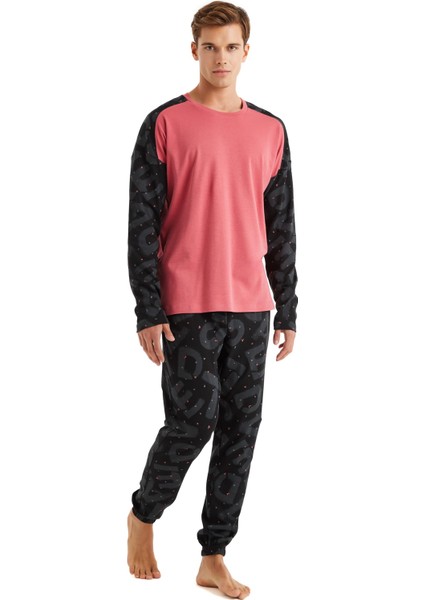 Erkek Uzun Kol Kırmızı Pijama Takım C9T9N5O04 modelleri