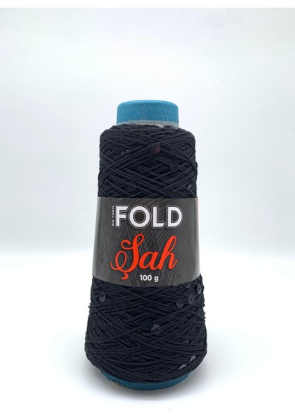 Şah - 115S Siyah/siyah Pullu Iplik 100 gr 265 mt