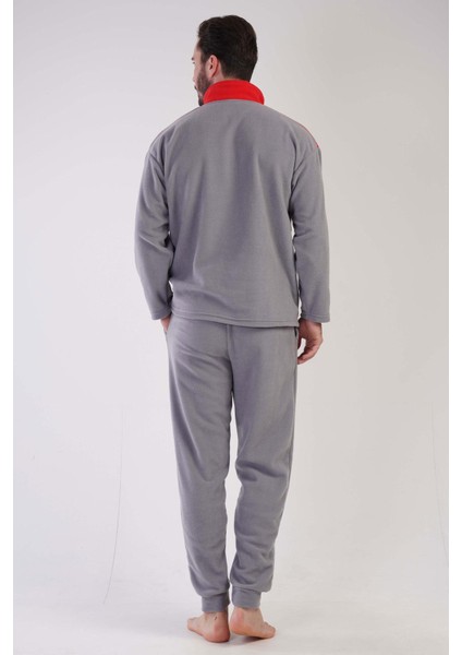 Erkek Uzun Kol Polar Gri Pijama Takım C2T8N1O303 fırsatları
