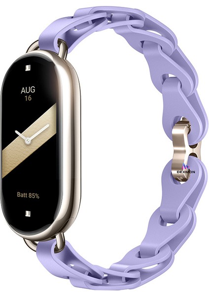 Xiaomi Mi Band 10 / Mi Band 9 / Mi Band 8 Uyumlu Silikon Kordon Bukle Örgü Tasarım Metal Pimli