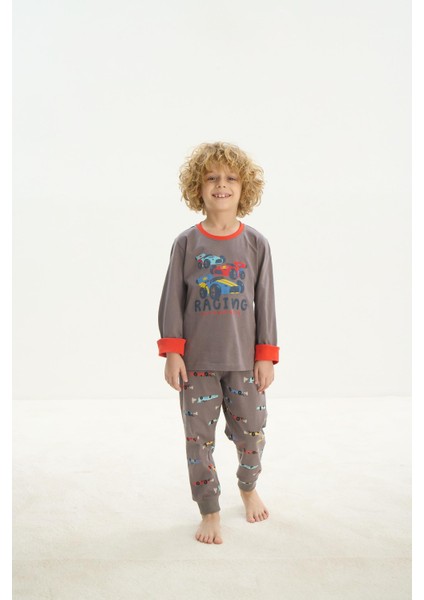 Erkek Çocuk Uzun Kol Gri Pijama Takım C0T4N7O8 fiyatları