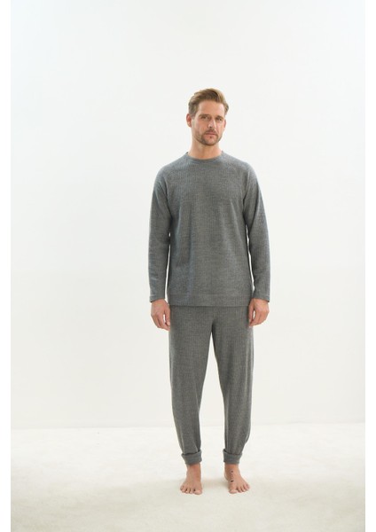 Erkek Uzun Kol Antrasit Pijama Takım C0T4N5O9 fiyatları