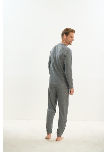 Erkek Uzun Kol Antrasit Pijama Takım C0T4N5O9 indirimleri
