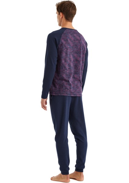 Erkek Uzun Kol Lacivert Desenli Pijama Takım C2T8N5O04 fiyatları