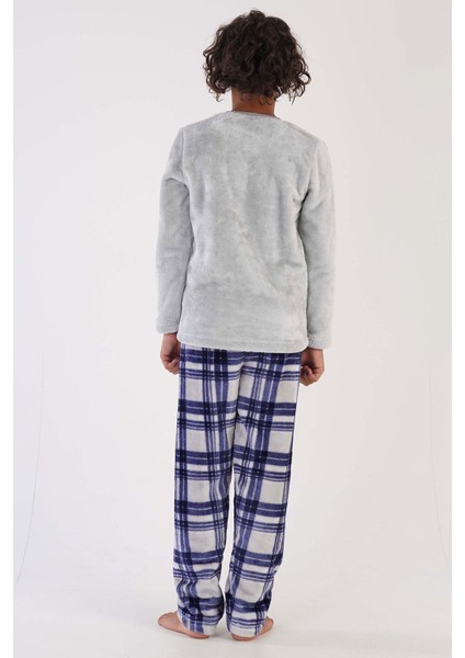 Erkek Çocuk Uzun Kol Welsoft Gri Pijama Takım C8T7N0O303 fırsatları