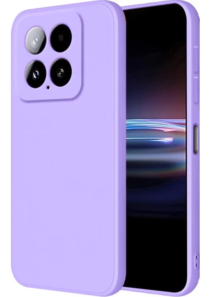 Xiaomi Mi 14T Pro Kılıf Nano Içi Kadife Silikon - Lila Ynsmr