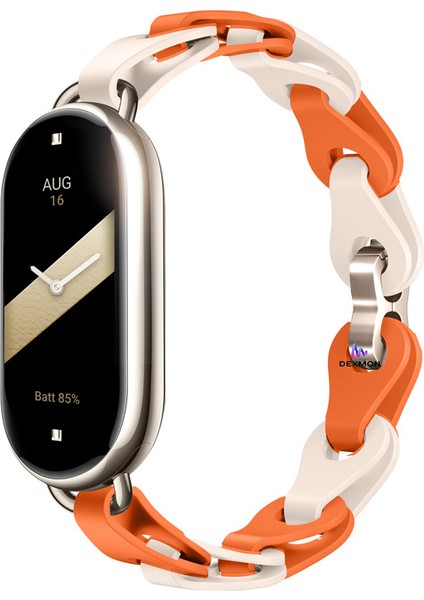 Xiaomi Mi Band 10 / Mi Band 9 / Mi Band 8 Uyumlu Silikon Kordon Bukle Örgü Tasarım Metal Pimli