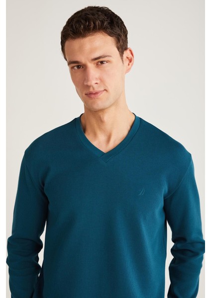 Erkek Uzun Kol V Yaka Yeşil Pijama Takım C1T1N8O indirimleri