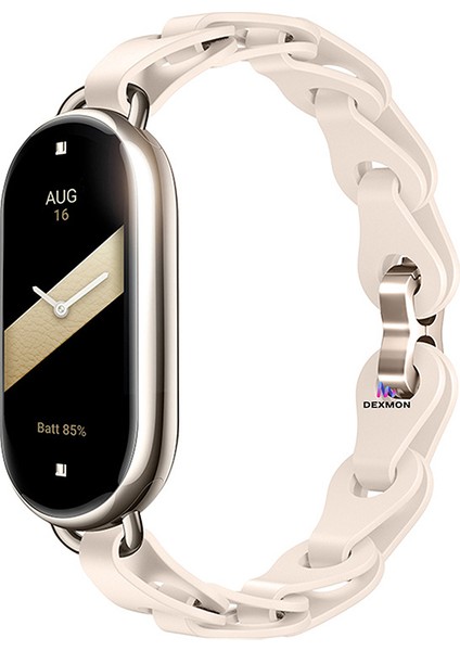 Xiaomi Mi Band 8 Mi Band 9 Uyumlu Örgü Silikon Kordon Bileklik Metal Pimli