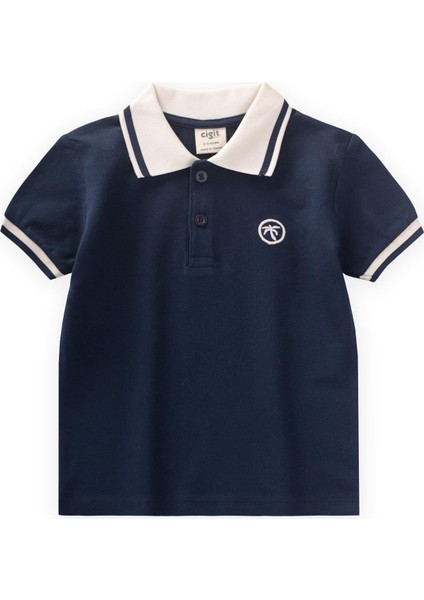 Polo Yaka T-Shırt 2-10 Yaş Lacivert