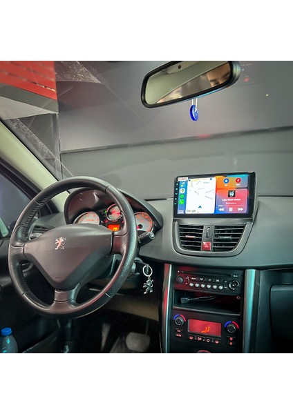 Peugeot 207 2006-2010 Multimedya Carplay Ekran Seti 4 GB Ram 64 Hafızalı