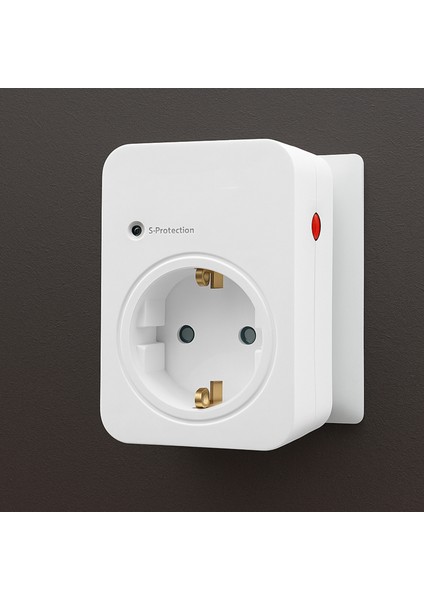 Akım & Şok Korumalı Tekli Priz Açma Kapama Düğmeli Çoçuk Korumalı Fiş 720 Joule IP20 3600 W Koruma