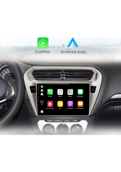 Peugeot 301 Gri 2012-2024 Multimedya Carplay Ekran Seti 4 GB Ram 64 Hafızalı