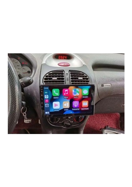 Peugeot 206 2002-2010 Multimedya Carplay Ekran Seti 4 GB Ram 64 Hafızalı