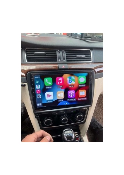 Skoda Super B 2008-2013 Multimedya Carplay Ekran Seti 4 GB Ram 64 Hafızalı