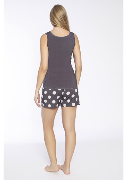 Kadın Kısa Kol Füme Şortlu Pijama Takım C8T4N7O-048 fiyatları