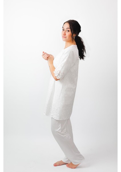 Lohusa Sabahlık Pijama Takımı - Fistolu Doğal Kumaş Yumuşacık %100 Pamuk 24570 fiyatları