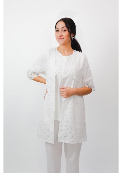 Lohusa Sabahlık Pijama Takımı - Fistolu Doğal Kumaş Yumuşacık %100 Pamuk 24570 indirimleri