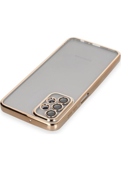 Samsung Galaxy A23 4g Kılıf Razer Lensli Silikon - Gold Ynsmr