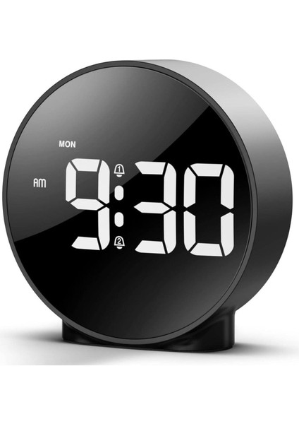 Modern Yuvarlak Siyah Dijital Masa Saati, USB Güç ve Erteleme Özellikli fiyatları