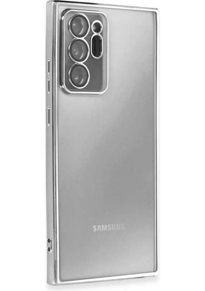 Samsung Galaxy Note 20 Ultra Kılıf Razer Lensli Silikon - Gümüş Ynsmr