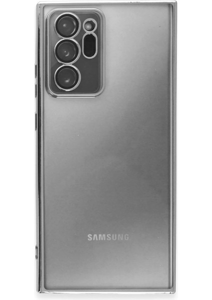 Samsung Galaxy Note 20 Ultra Kılıf Razer Lensli Silikon - Gümüş Ynsmr