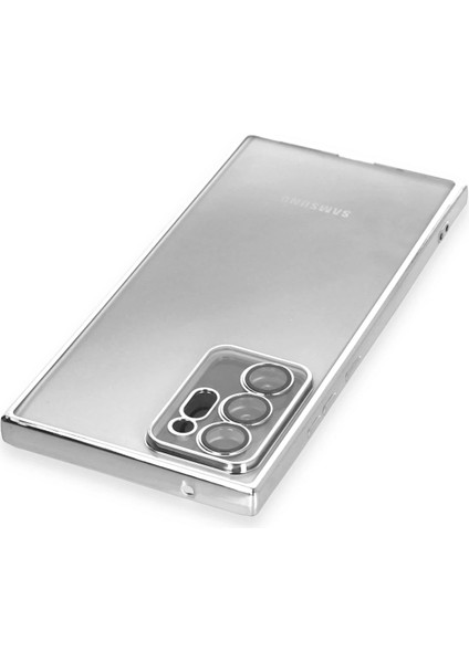 Samsung Galaxy Note 20 Ultra Kılıf Razer Lensli Silikon - Gümüş Ynsmr