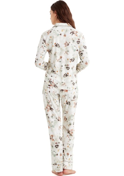 Kadın Uzun Kol Bej Viskoz Pijama Takım C9T1N6O15 fırsatları