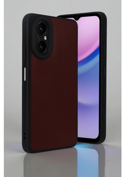 Realme 12 Lite Kılıf Aras Deri Kapak - Bordo Ynsmr