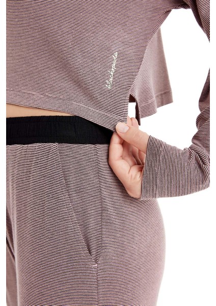 Kadın Uzun Kol Pembe Viskoz Pijama Takım C8T7N4O06 fırsatları