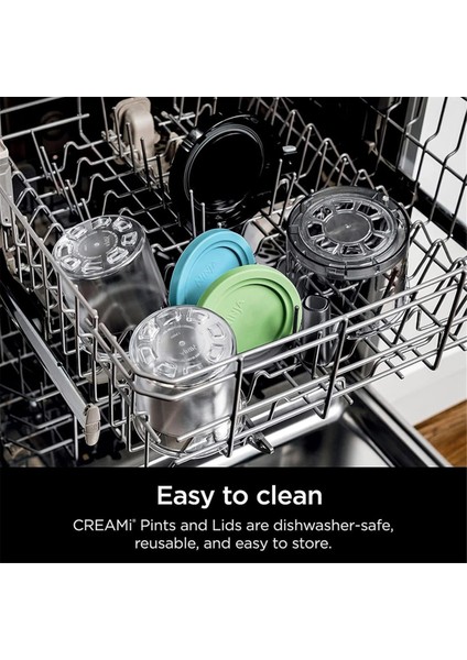 Ninja Creami NC301 NC300 NC299AMZ Serisi Dondurma Makineleri Için Yedek Kürek Bıçağı + Pintler ve Kapaklar Pint Kapları (Yurt Dışından) fırsatları