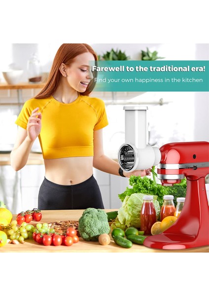 Dilimleyici Parçalayıcı Ek Parçaları, Kitchenaid Stand Mikseri Için Taze Hazırlık Sebze Dilimleyici, Temizleme Fırçalı Salata Yapıcı (Yurt Dışından) modelleri