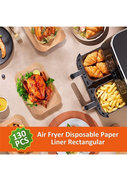 Ninja Dual Için Hava Fritöz Kaplamaları Tek Kullanımlık Kağıt, 200 Adet Hava Fritöz Kaplamaları Dikdörtgen, Hava Fritöz Aksesuarları (Yurt Dışından) modelleri