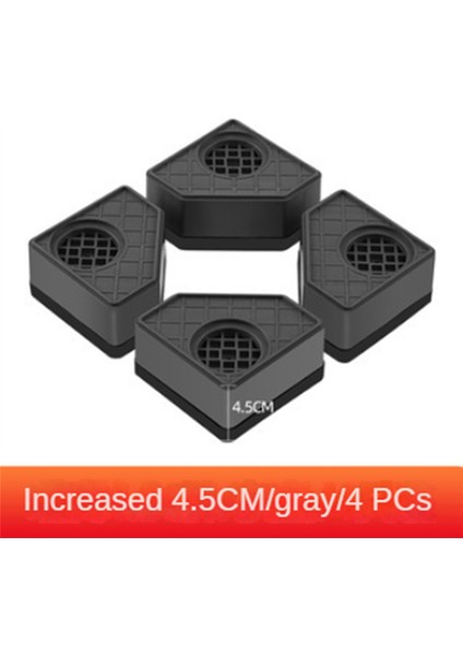 4 Adet Çamaşır Makinesi Yükseklik Arttırma Pedleri Anti Pedler Sessiz Kayma Yükseltici Mat Buzdolabı Kurutma Makinesi Destek Standı 4.5cm (Yurt Dışından)