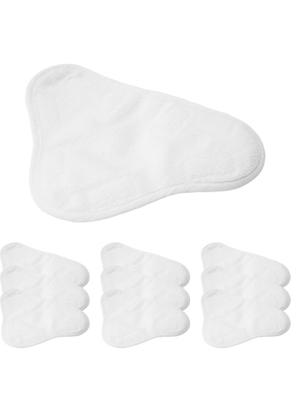10 Paket Yedek Buharlı Paspas Mikrofiber Bez Pedi H2O Mop X5 Üçgen Sürükleme Için (Yurt Dışından)