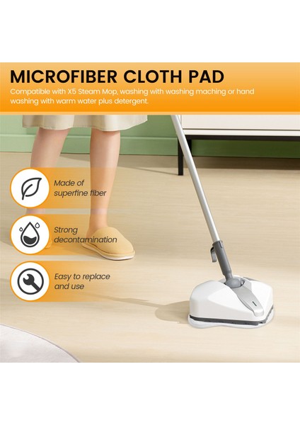 10 Paket Yedek Buharlı Paspas Mikrofiber Bez Pedi H2O Mop X5 Üçgen Sürükleme Için (Yurt Dışından) fırsatları