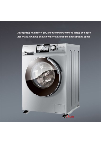 Çamaşır Makinesi Taban Standı Arabası Ayakları Hareketli Ayarlanabilir Teleskopik Buzdolabı Standı Tekerleği Kurutma Makinesi Buzdolabı Için -Gri (Yurt Dışından) fırsatları