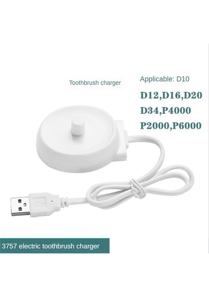 USB Seyahat Şarj Istasyonu 3757 Elektrikli Diş Fırçası Şarj Beşiği Braun Oral B P2000P4000P6000P7000D10D12D16D20D34 (Yurt Dışından) fiyatları