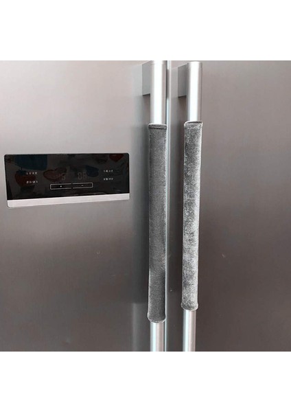 2 Paket Buzdolabı Kapı Kolu Kapağı Mutfak Aletleri Dekor Kolları Kaymaz Koruyucu Buzdolabı, Fırın Parmak Izlerini ve Yiyecek Lekelerini Uzak Tutar (Gri) (Yurt Dışından) fiyatları