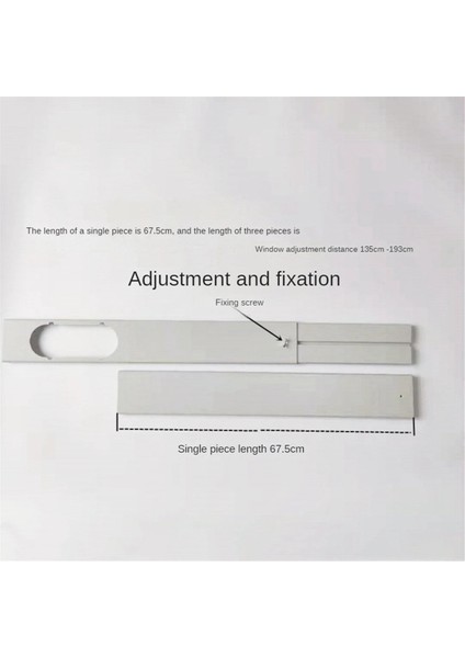 Adet Ayarlanabilir Taşınabilir Pencere Takımı Plakası Klima Aksesuarları Klima Pencere ATAŞMANI-68CM (Yurt Dışından)