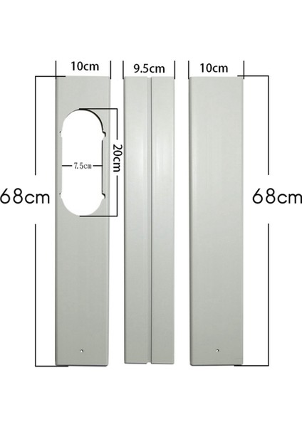 Adet Ayarlanabilir Taşınabilir Pencere Takımı Plakası Klima Aksesuarları Klima Pencere ATAŞMANI-68CM (Yurt Dışından)
