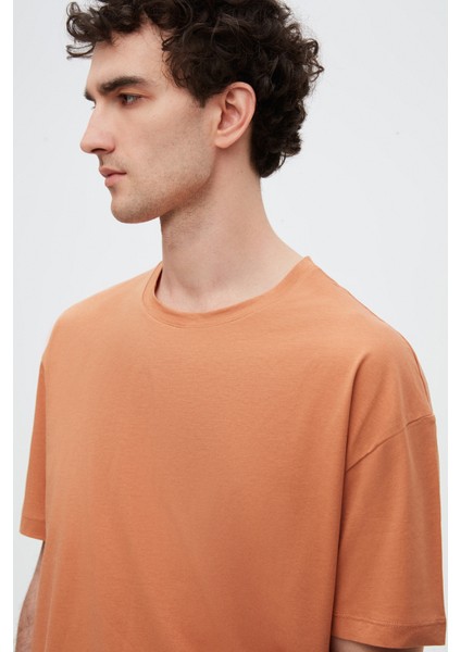 Ds Damat Oversize Tarçın Bisiklet Yaka %100 Pamuk T-Shirt 6HC14ORT02006 fiyatları